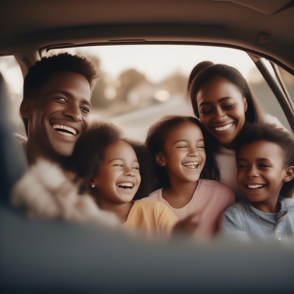 Family Listening to Christian Music in Car