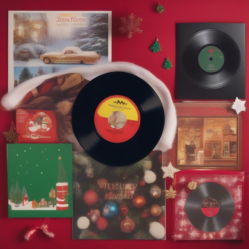 Collection of Christmas Vinyl Records