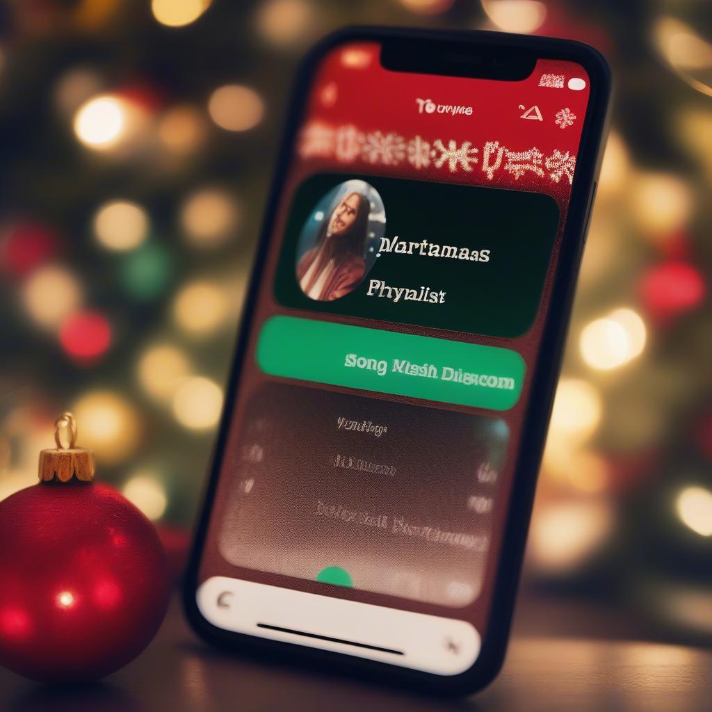 Christmas Playlist on a Phone