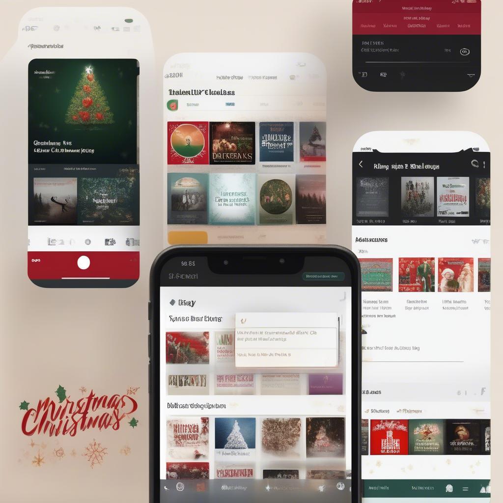 A Christmas Playlist on a Music App