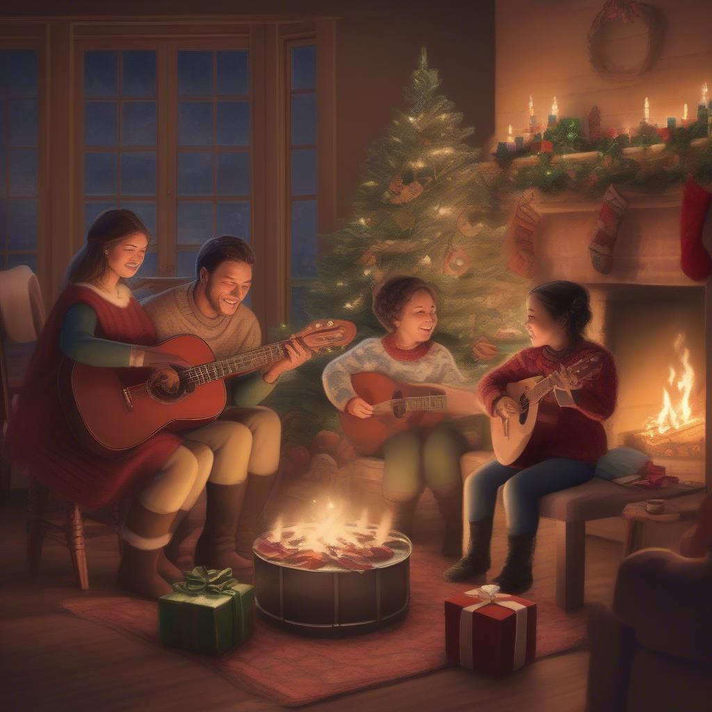 Classic Christmas Carols: Family Singing Around the Fireplace