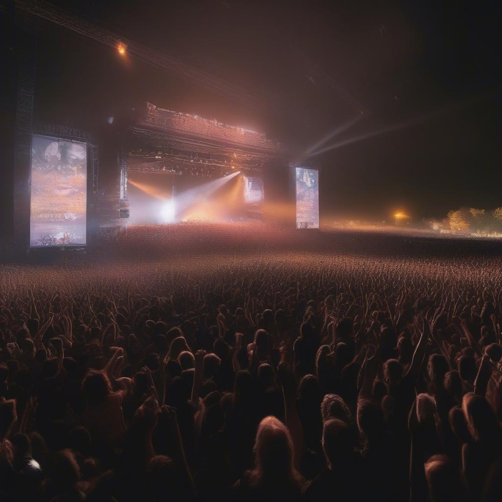 Classic Rock Concert Crowd