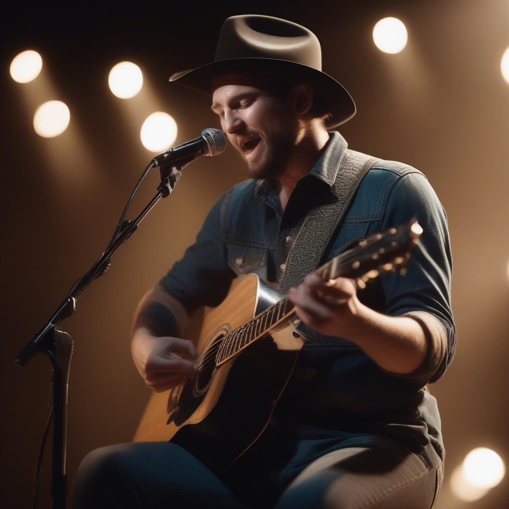 Country Music Artist Performing on Stage