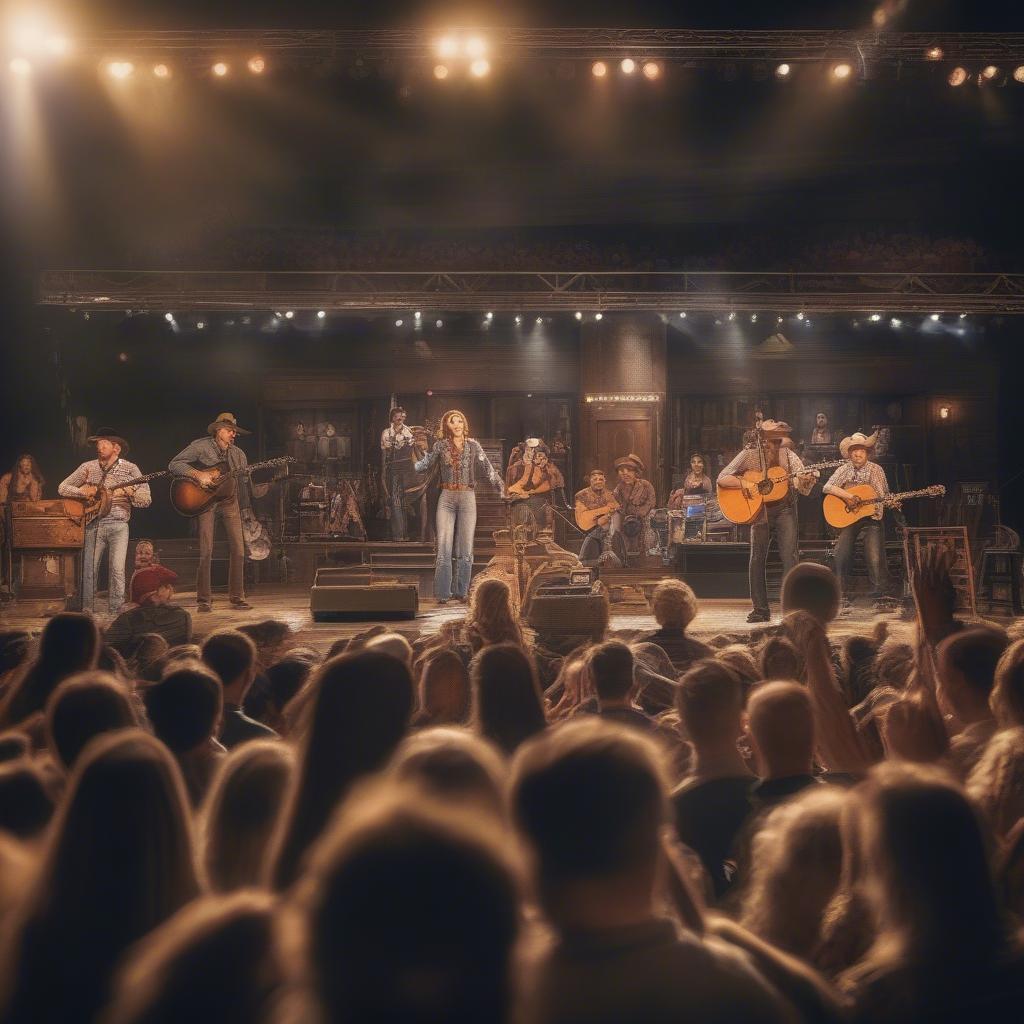 Country music artists performing live on stage.