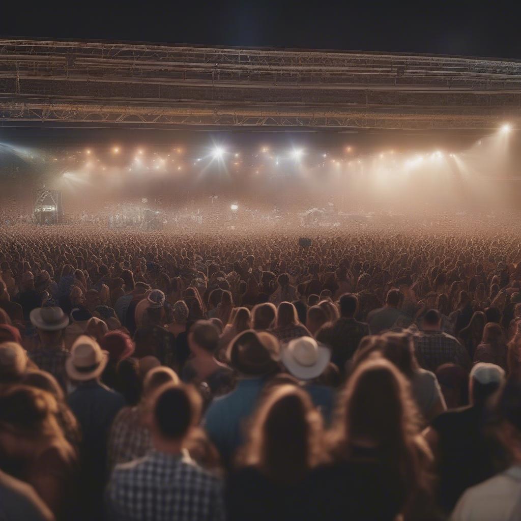 Country Music Fans Enjoying a Concert