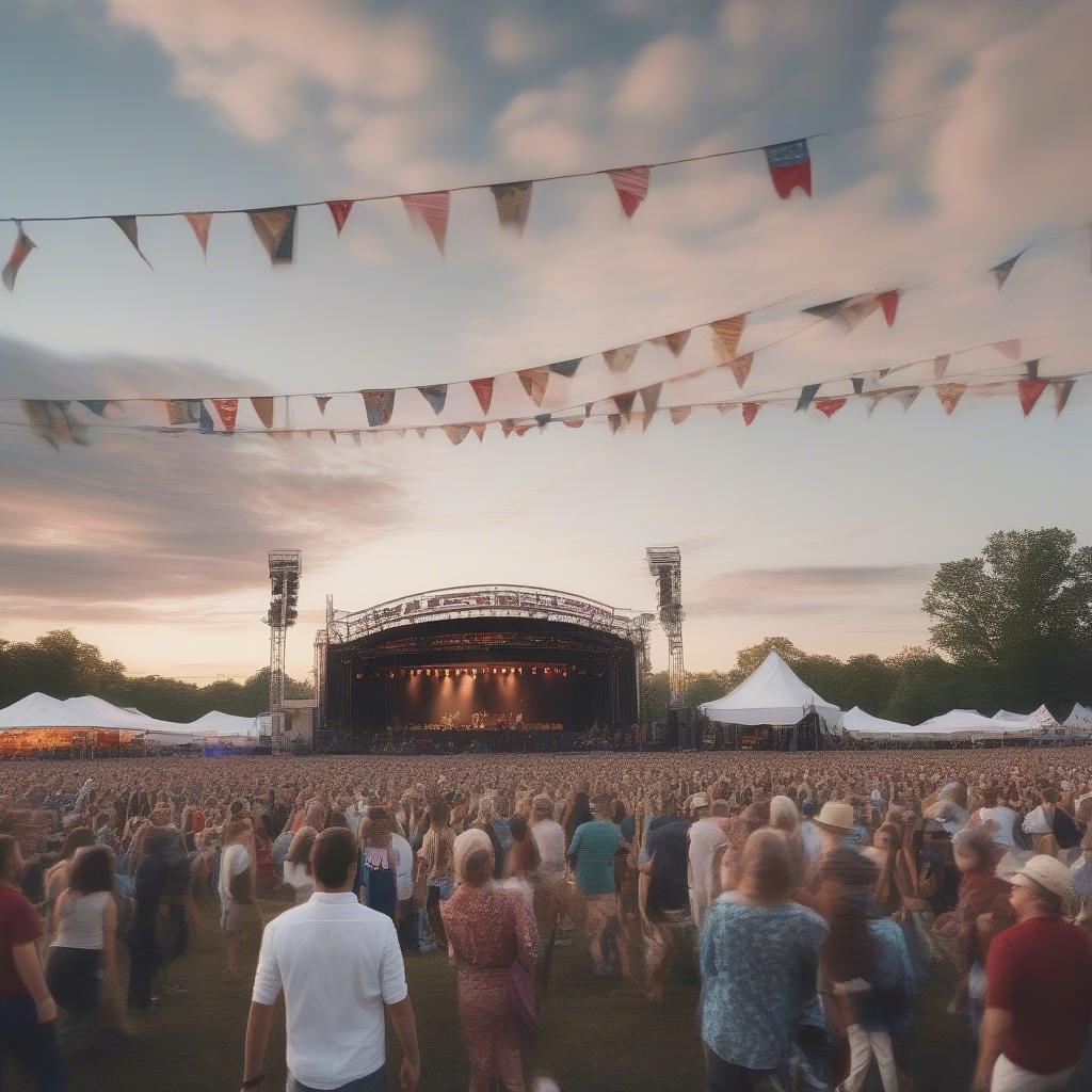 Crowds at a country music festival