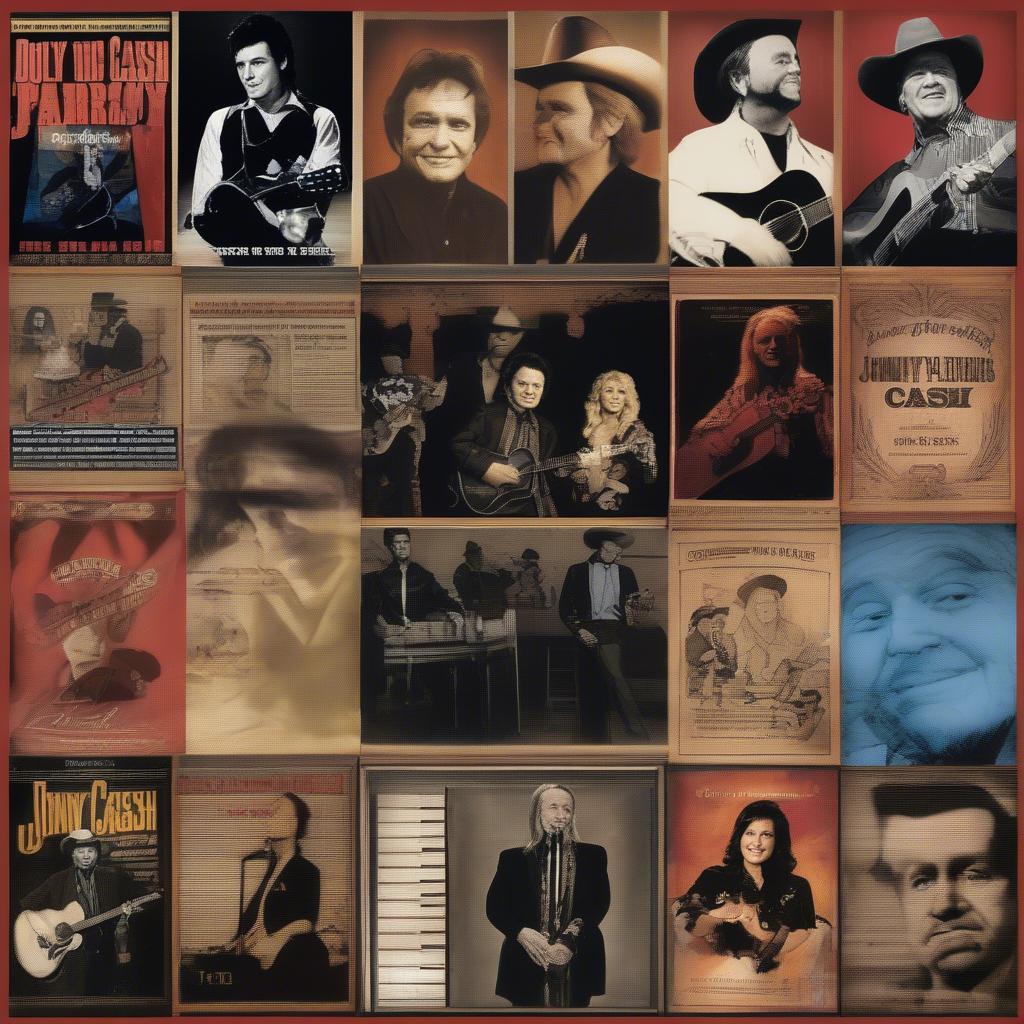 Country Music Legends Collage