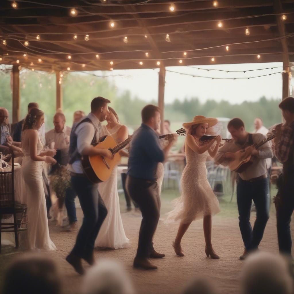 Live Country Band Performing at a Wedding Reception