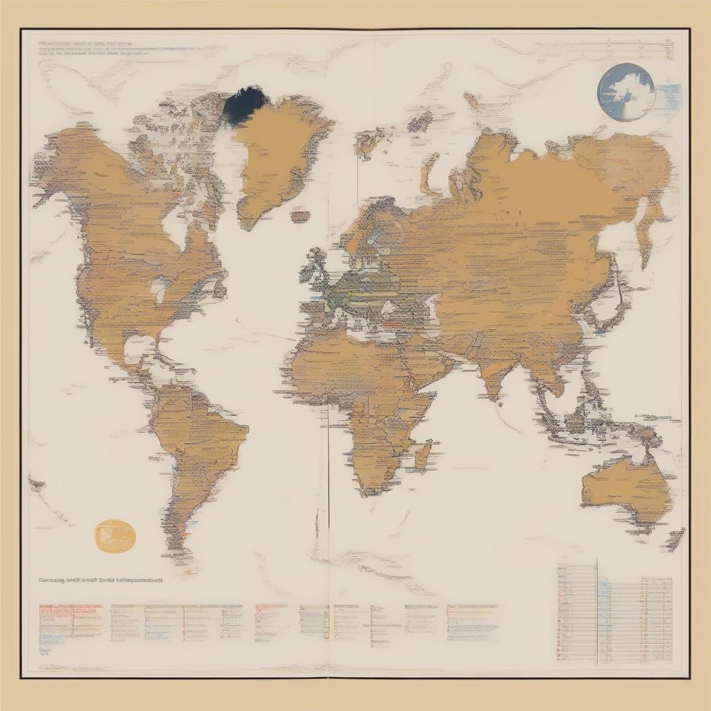 Cultural Exchange Through Music 1971: A stylized world map highlighting countries with non-English songs that charted globally, interconnected by musical notes, symbolizing the flow of musical influence and cultural exchange.