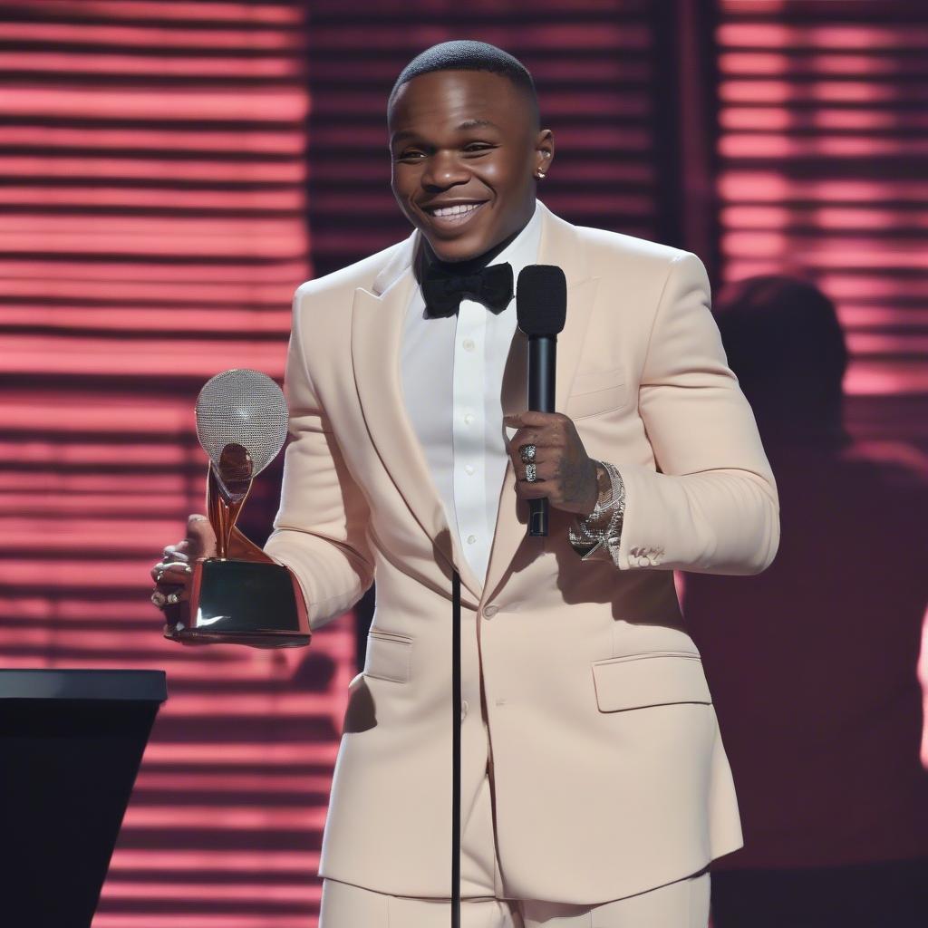 DaBaby Accepting an Award