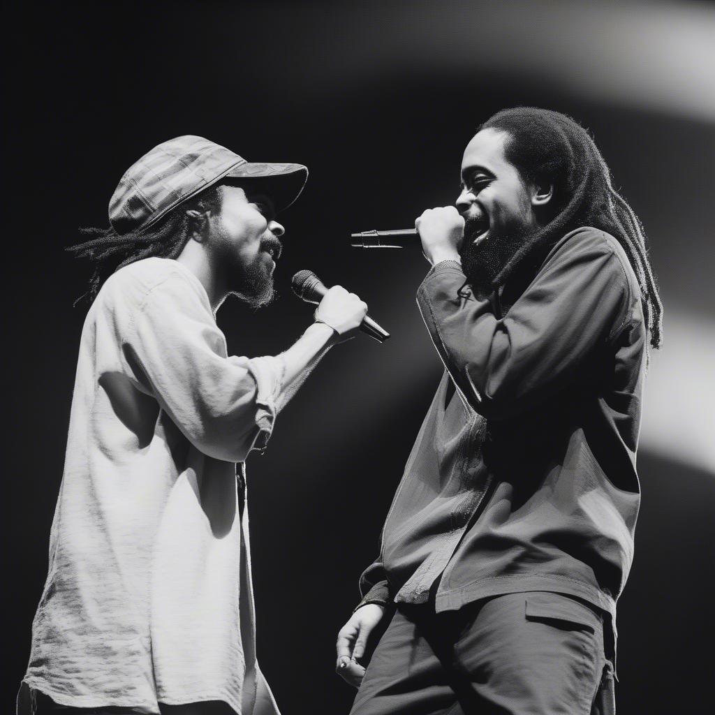 Damian Marley and Nas Performing