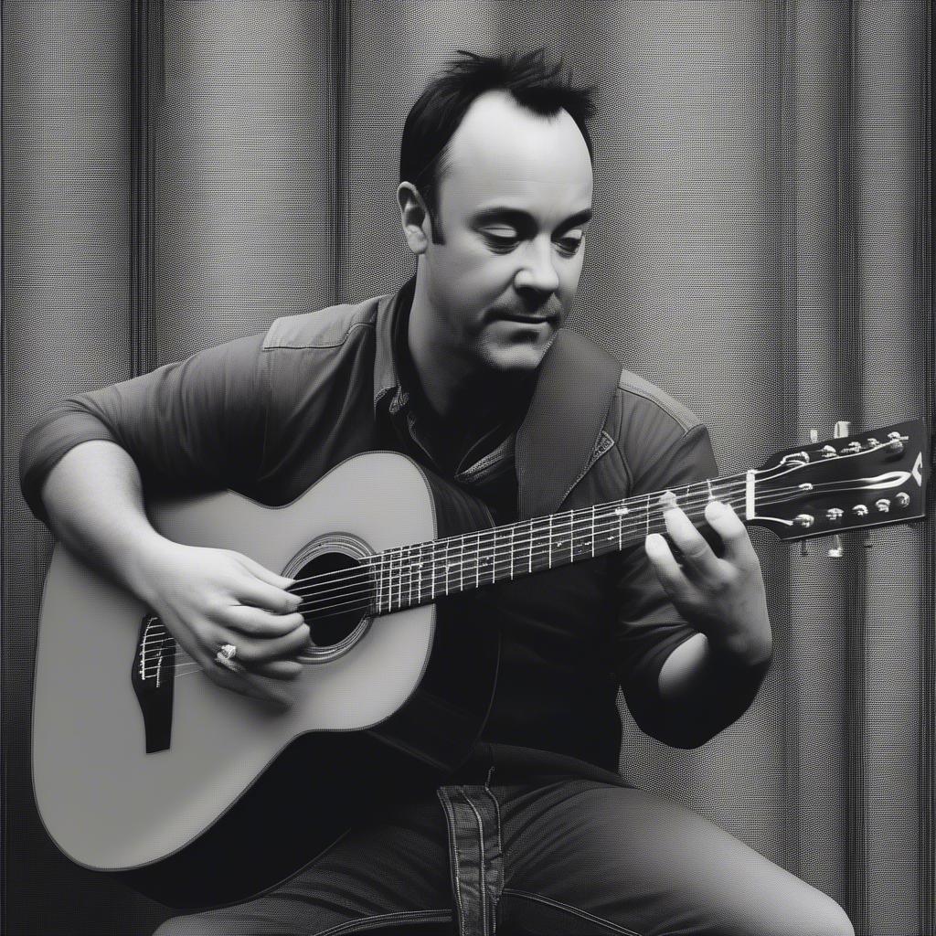 Dave Matthews Playing Acoustic Guitar