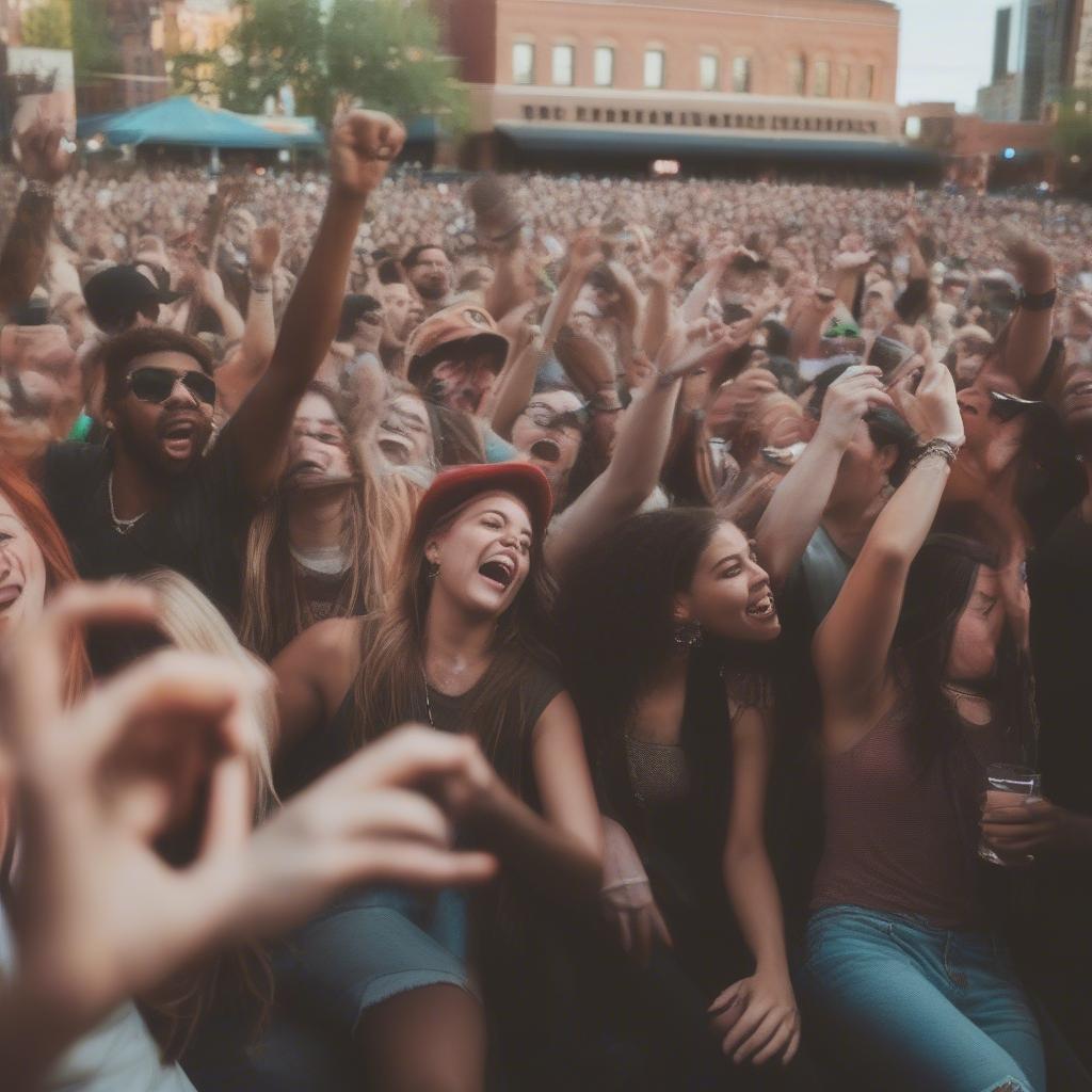 Denver Music Fans Enjoying a Concert