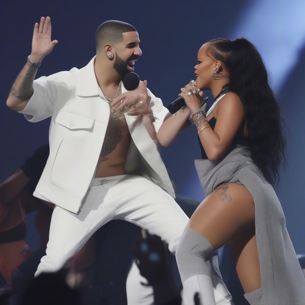 Drake and Rihanna in 2016