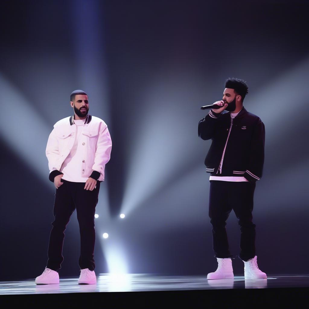 Drake and The Weeknd Performing