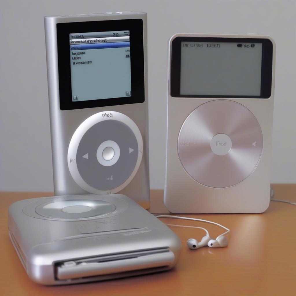 Early 2000s Music Technology: iPod and CD Player