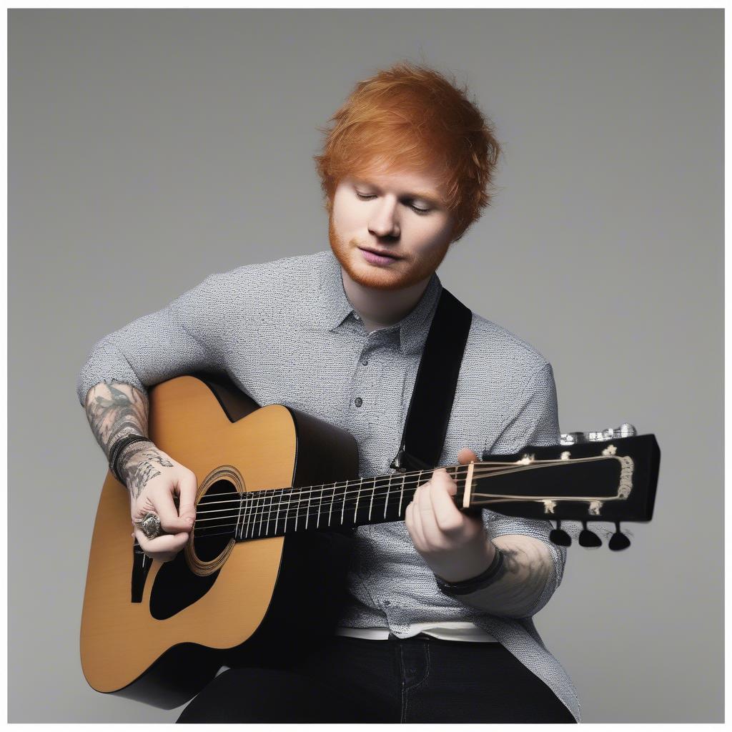 Ed Sheeran performing Thinking Out Loud