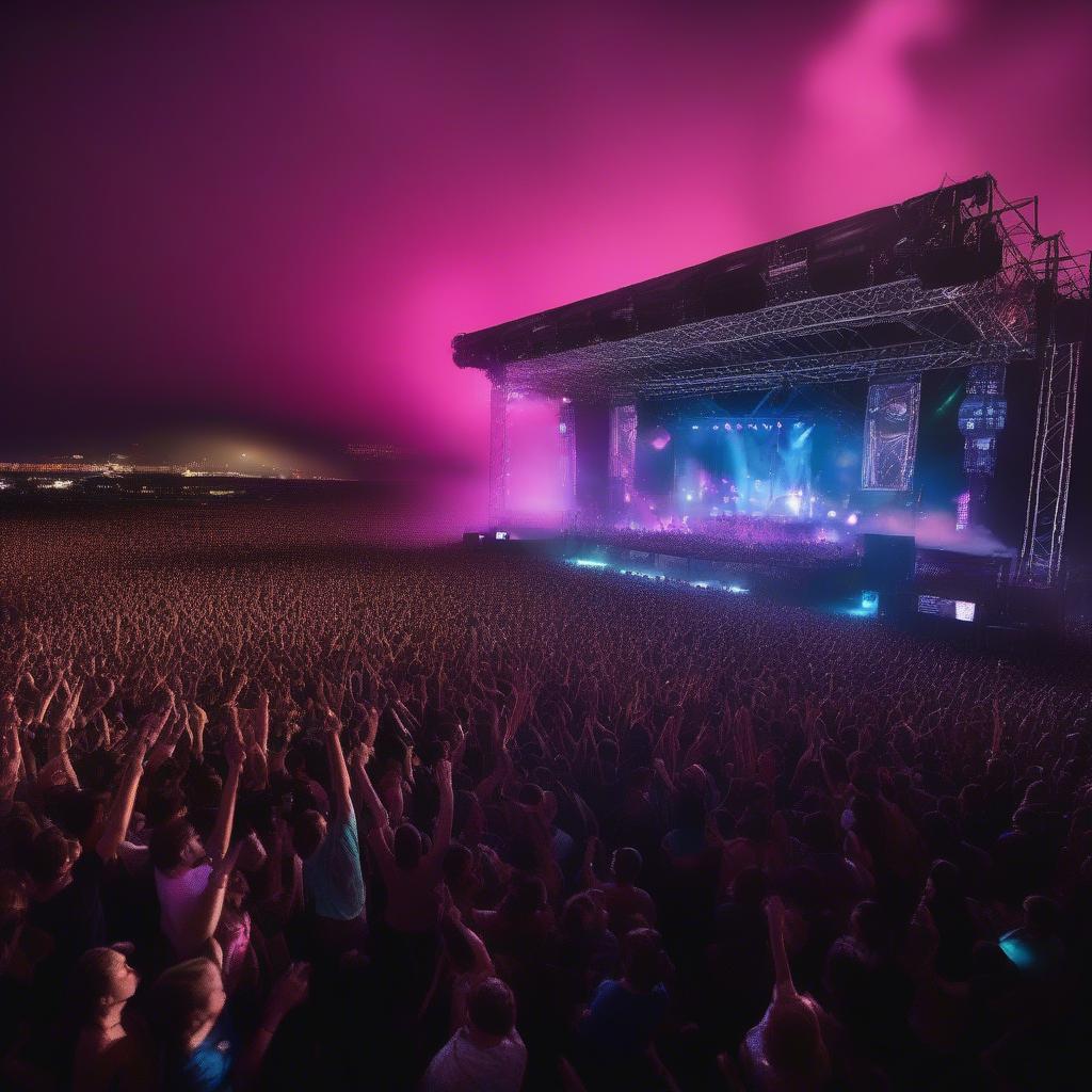 Crowd at an Electro Music Festival