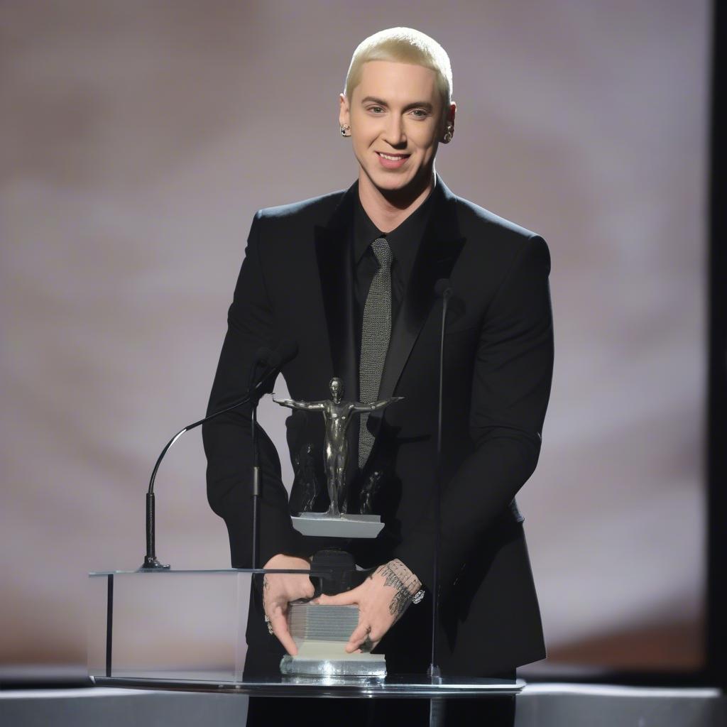 Eminem Accepting an Award