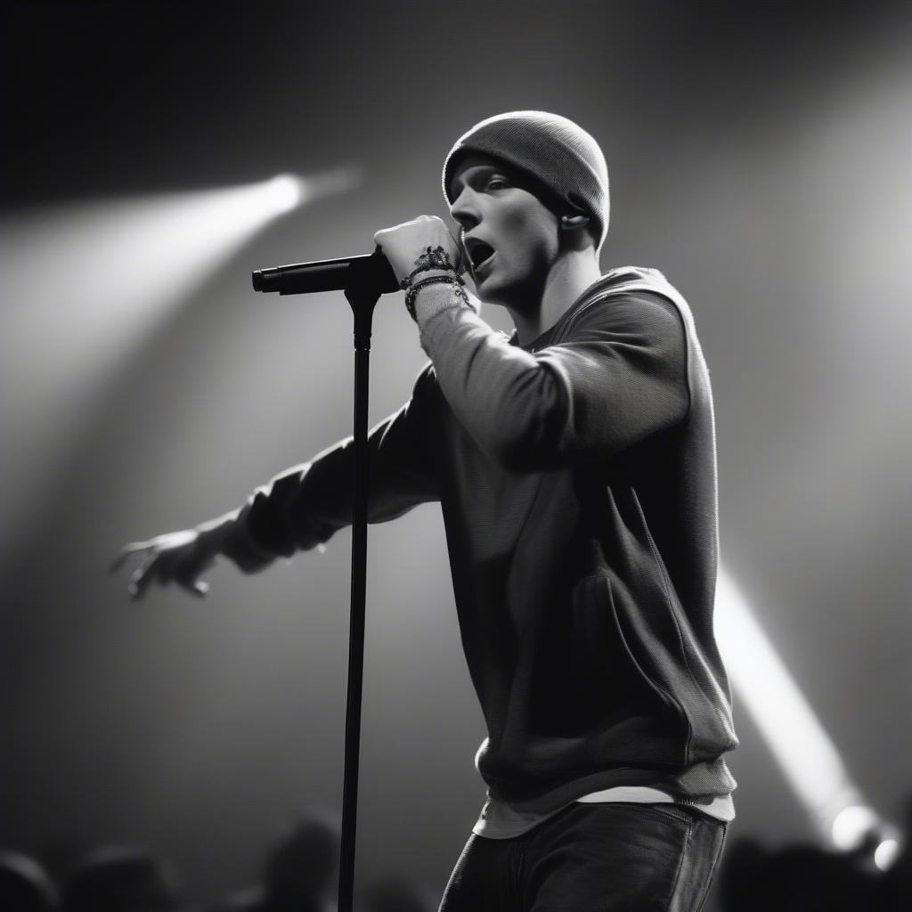 Eminem performing "Lose Yourself"