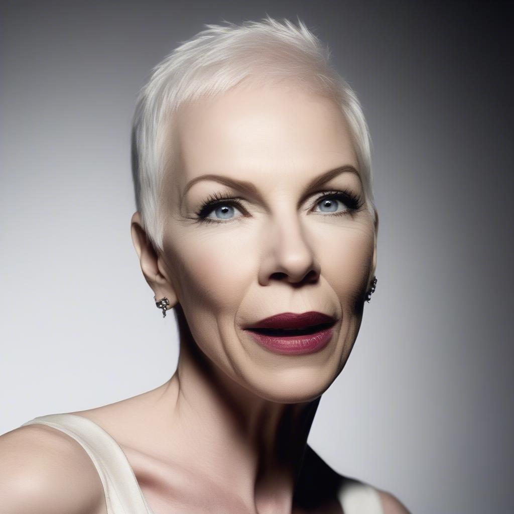 Annie Lennox, lead singer of Eurythmics, performing live