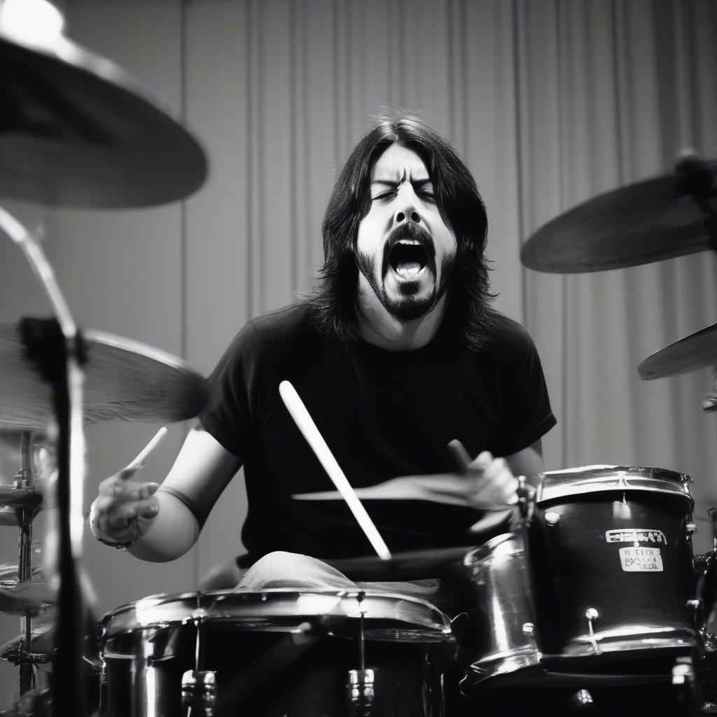 Dave Grohl Performing in the Early Days of Foo Fighters