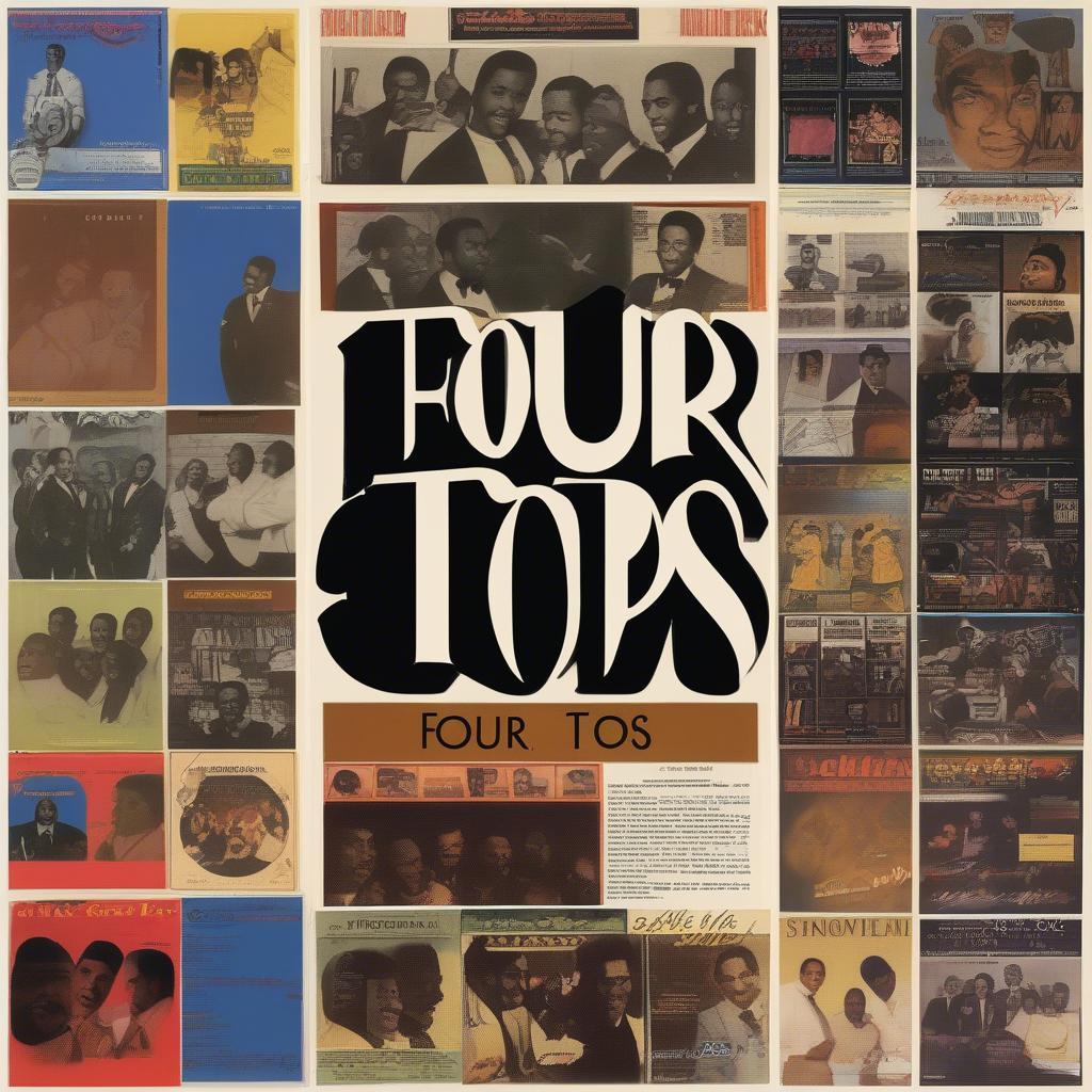 A Collage of Four Tops Album Covers