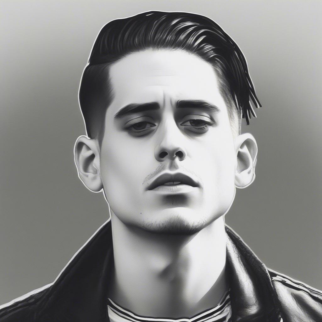 G-Eazy in a contemplative pose