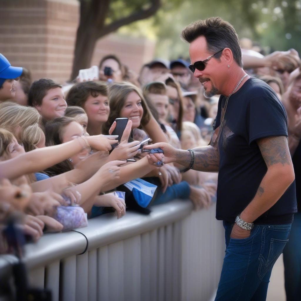 Gary Allan meeting and interacting with fans