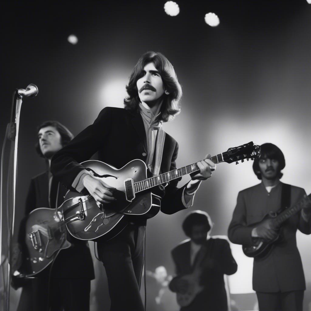 George Harrison performing at the Concert for Bangladesh