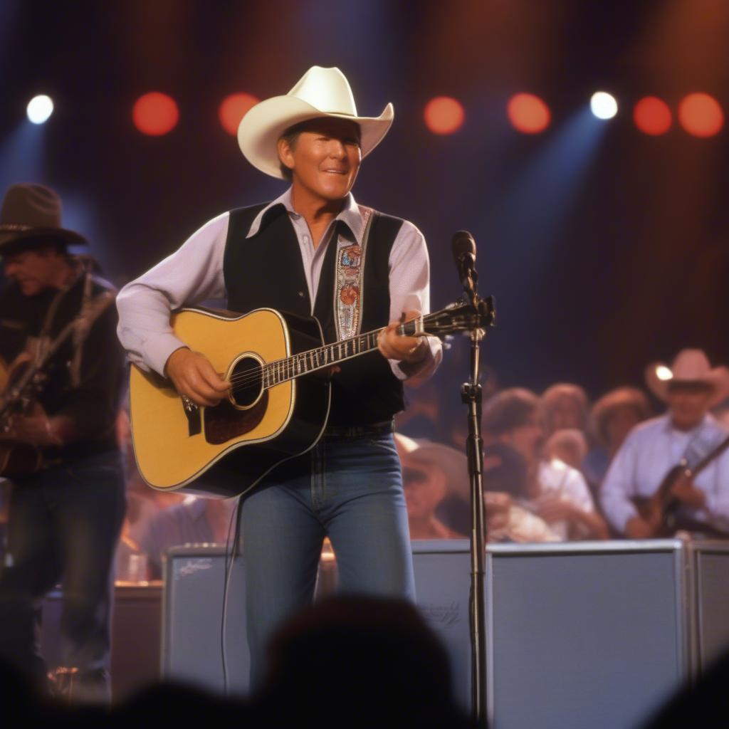 George Strait performing live in the 1980s