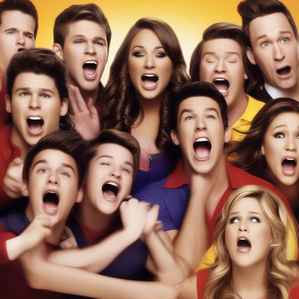 Glee Cast Singing Don't Stop Believin'