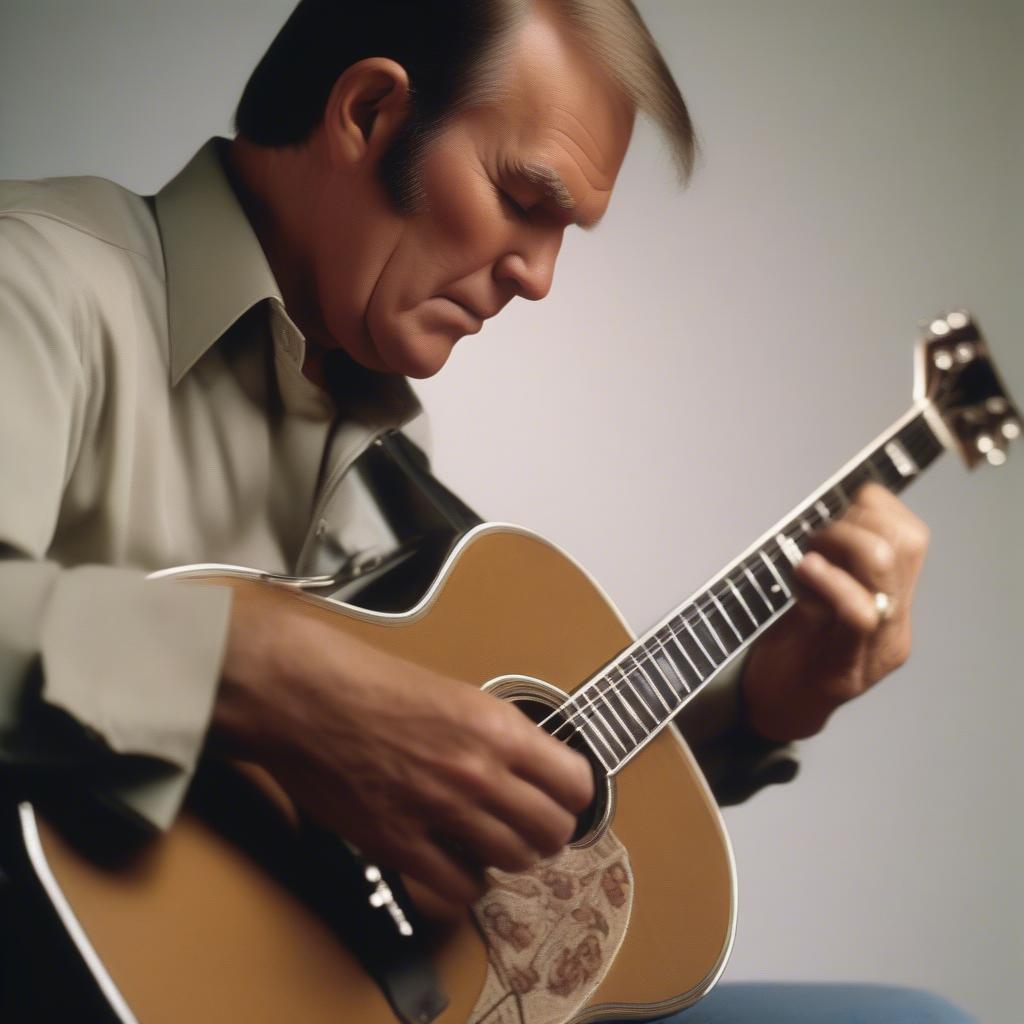 Glen Campbell Playing Gentle on My Mind on Guitar