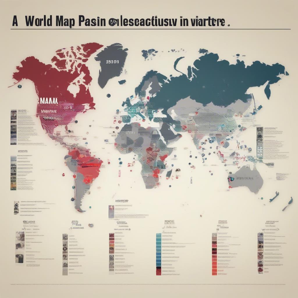 Global Music Trends 2017: A world map highlighting the popular genres and artists in different regions, showcasing the interconnectedness of the global music scene.