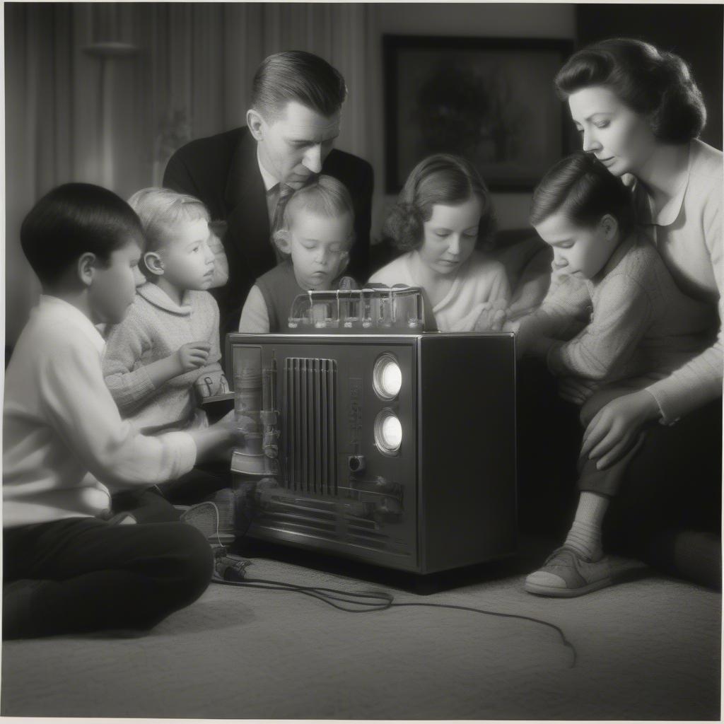 Families Listening to the Radio in the 1940s