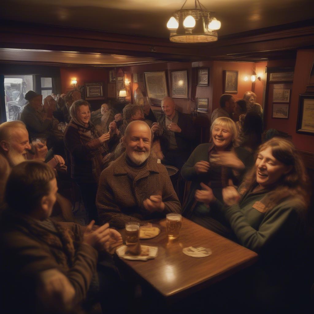 Irish Folk Music in a Pub