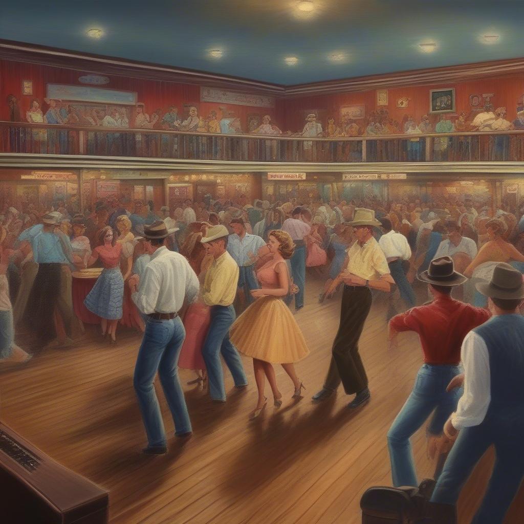 A Honky Tonk Dance Hall in the 1950s