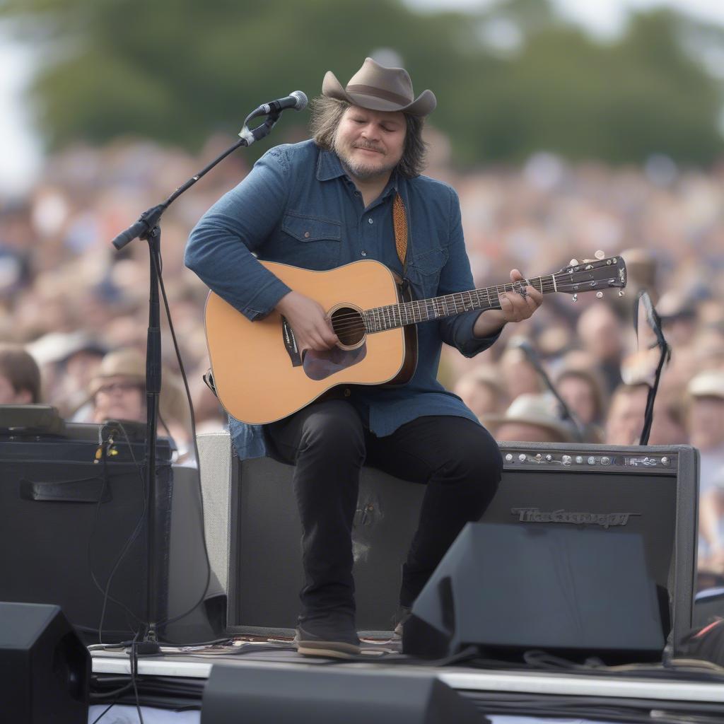 Jeff Tweedy performing at Newport Folk Festival 2019