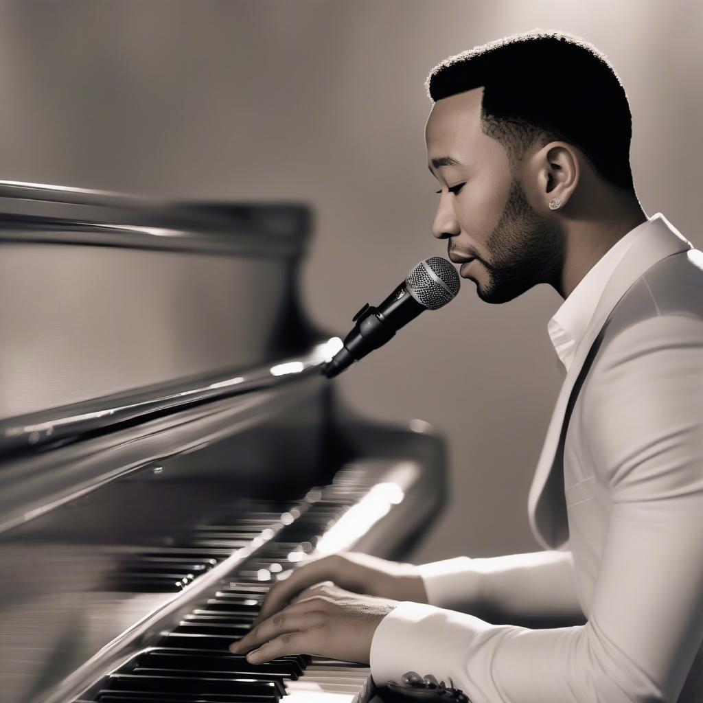 John Legend singing "All of Me"