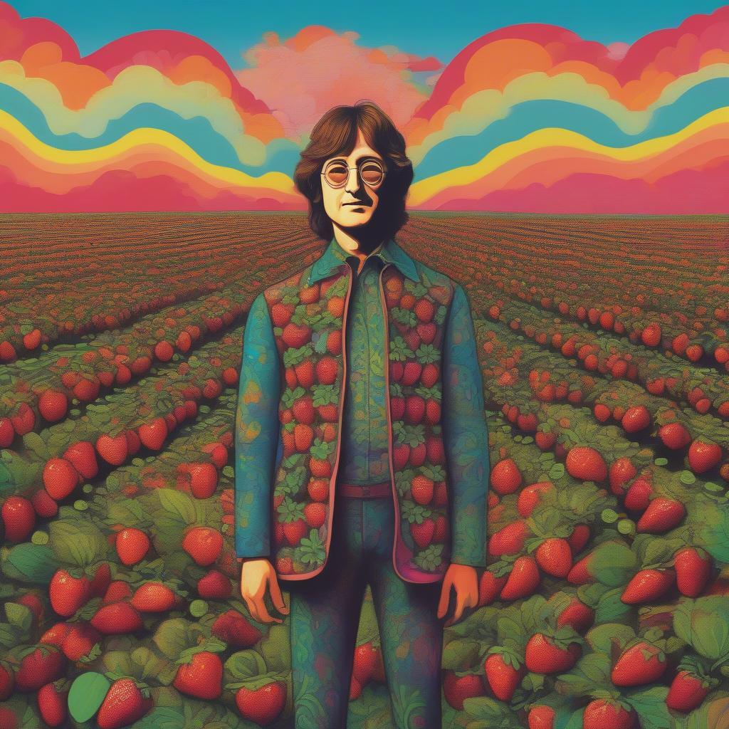 John Lennon in Strawberry Fields