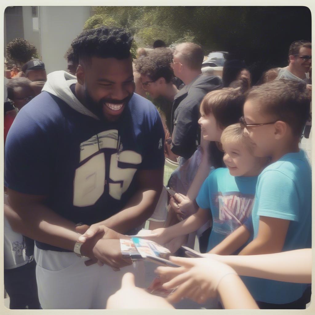 Jordan Davis meeting fans