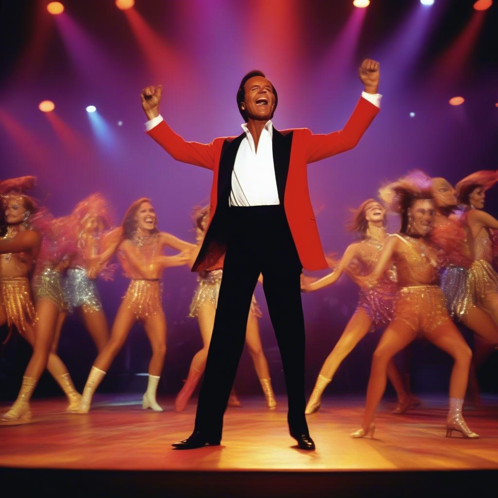 Julio Iglesias performing Me Va, Me Va