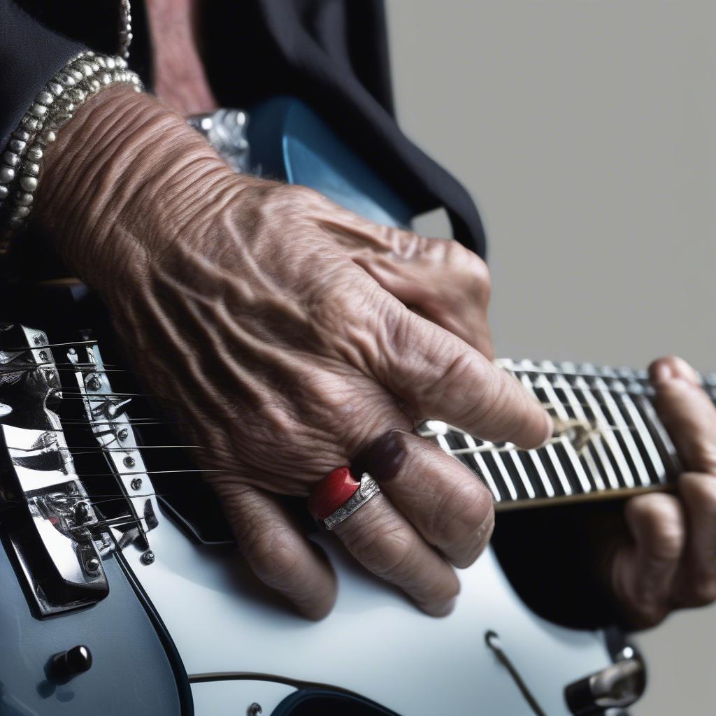 Keith Richards Playing a Signature Guitar Riff