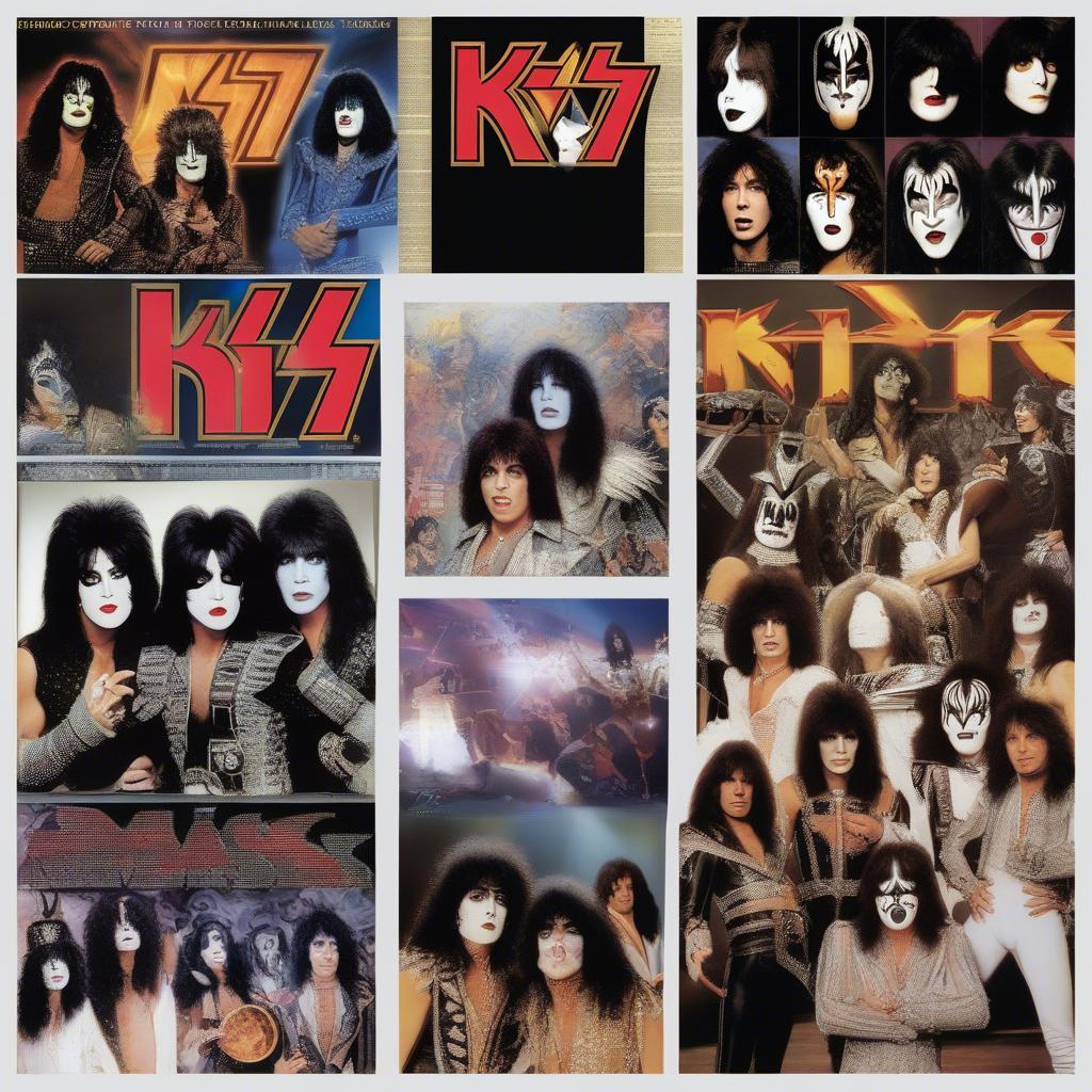 A Collage of Kiss Album Covers