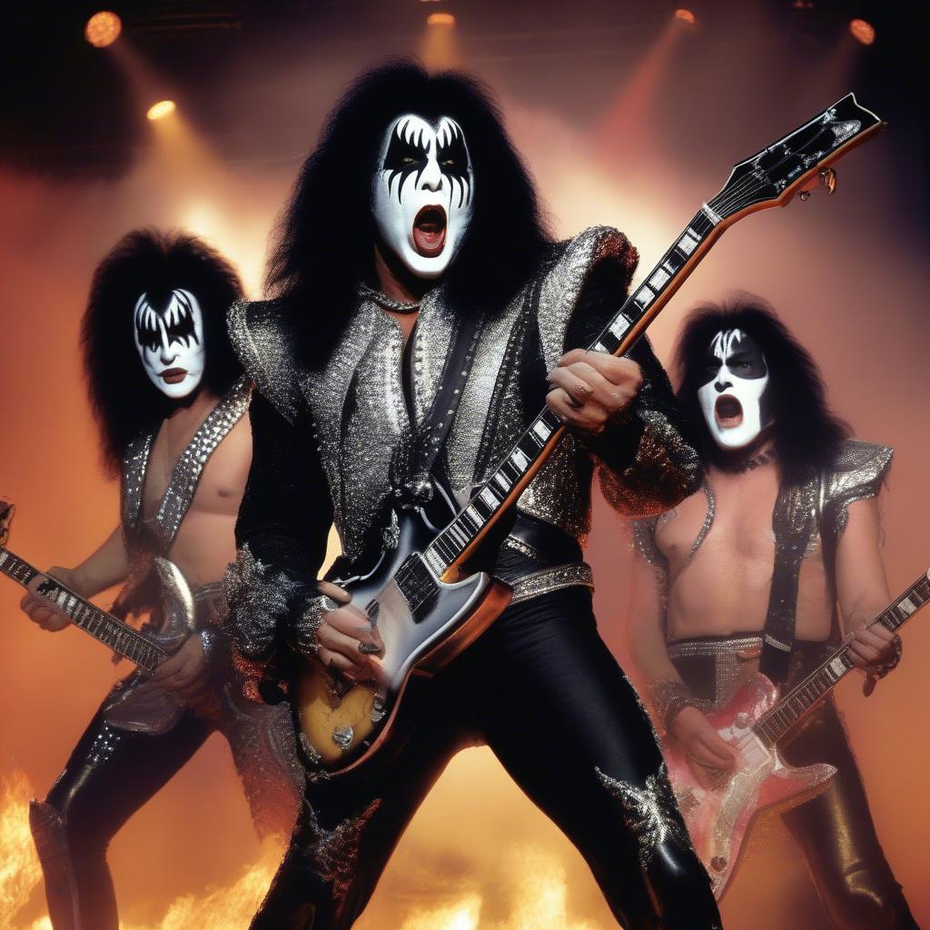 Kiss Performing Love Gun Live