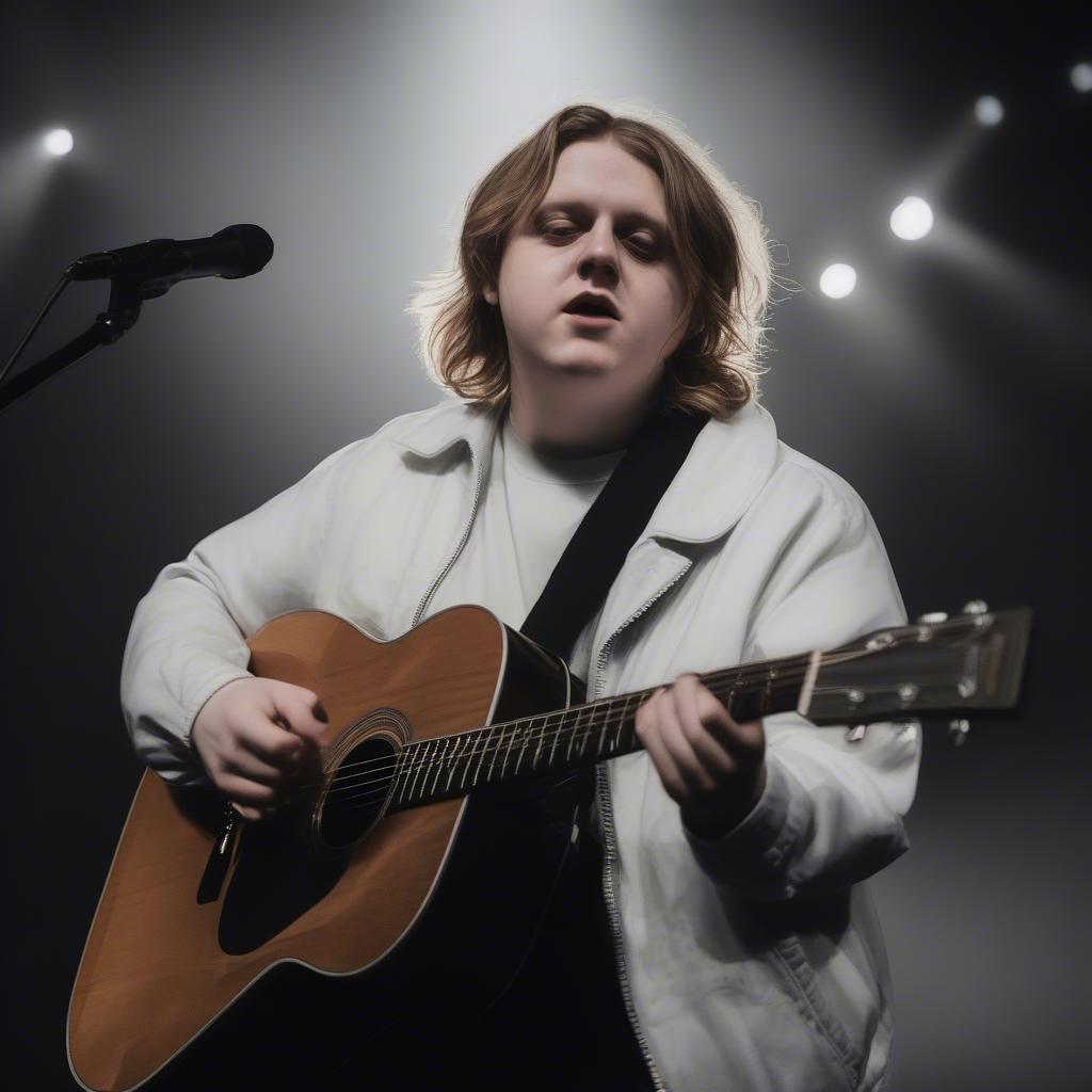 Lewis Capaldi performing Before You Go