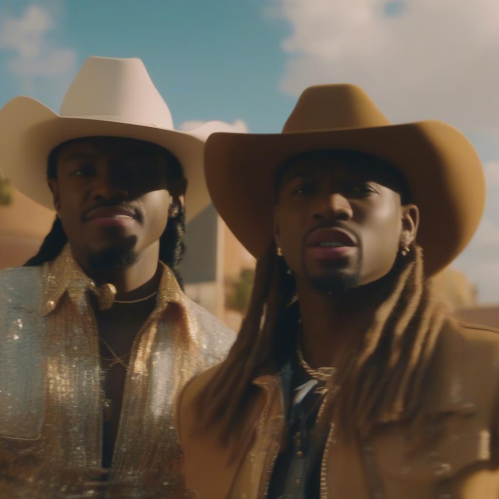 Lil Nas X in the "Old Town Road" music video.