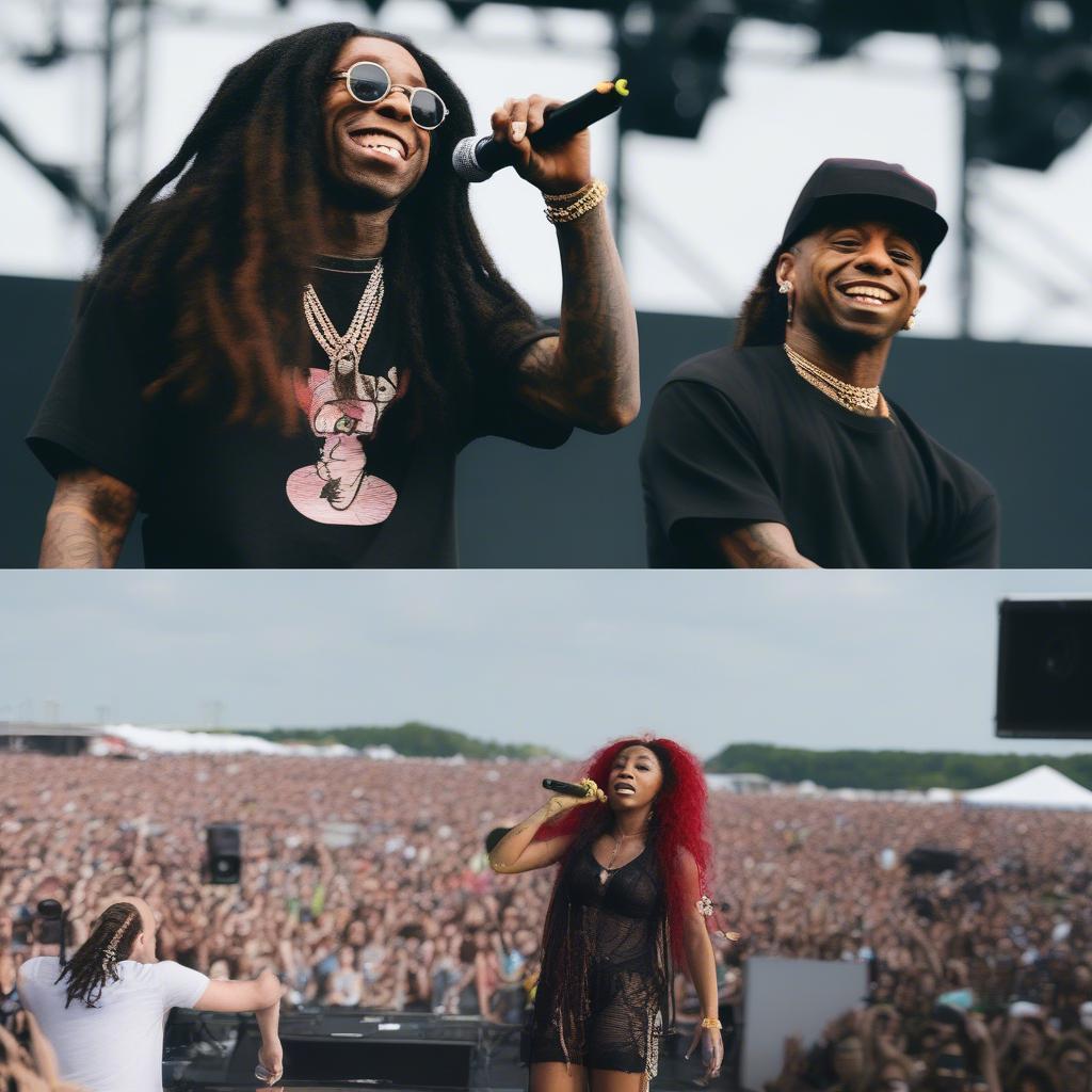 Lil Wayne and SZA Delivering Electrifying Performances at Soundset 2019