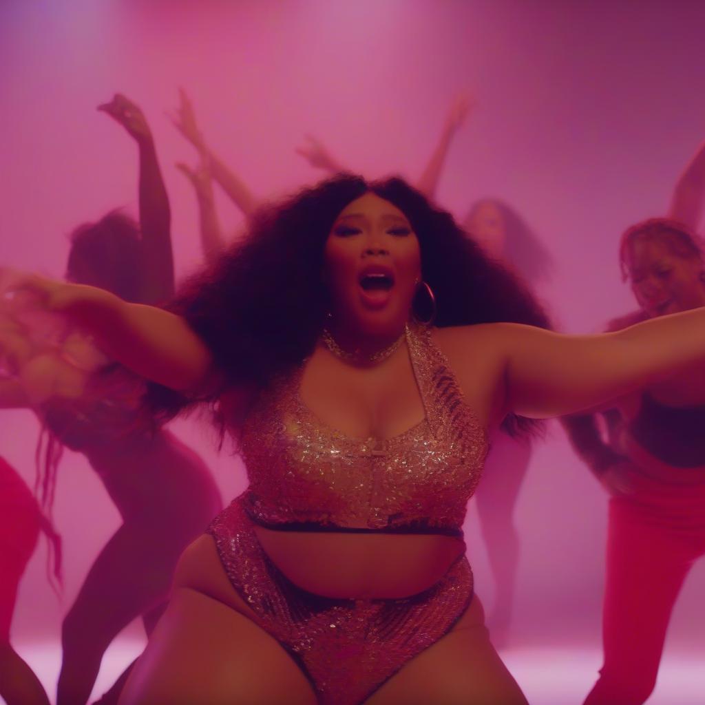 Lizzo in the "About Damn Time" music video