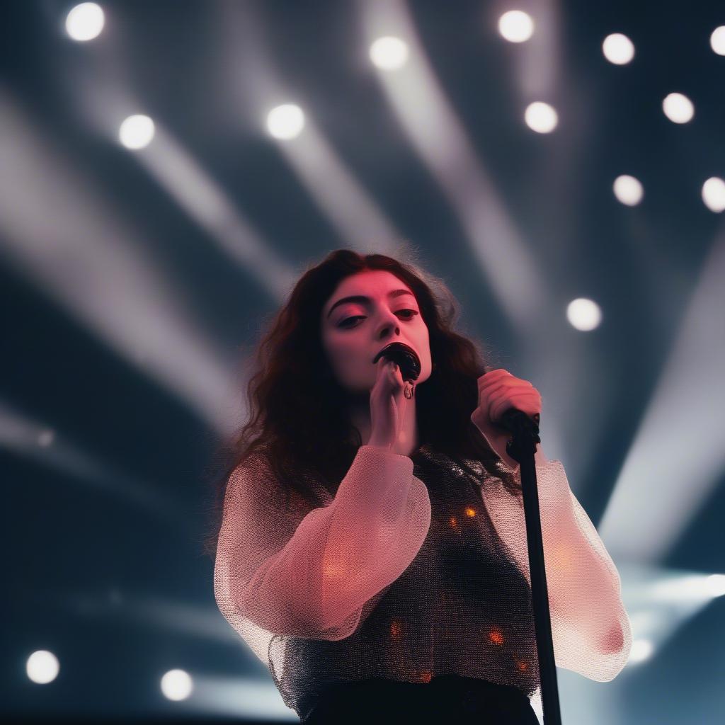 Lorde performing songs from Melodrama at Jmblya 2017